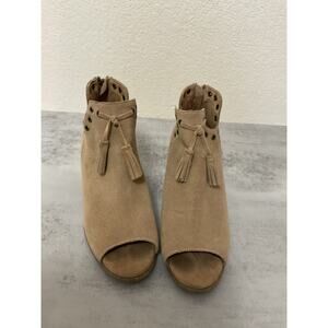 Minnetonka Margot 8.5 Womens Ankle Booties Brown Suede Leather Tassles 81027